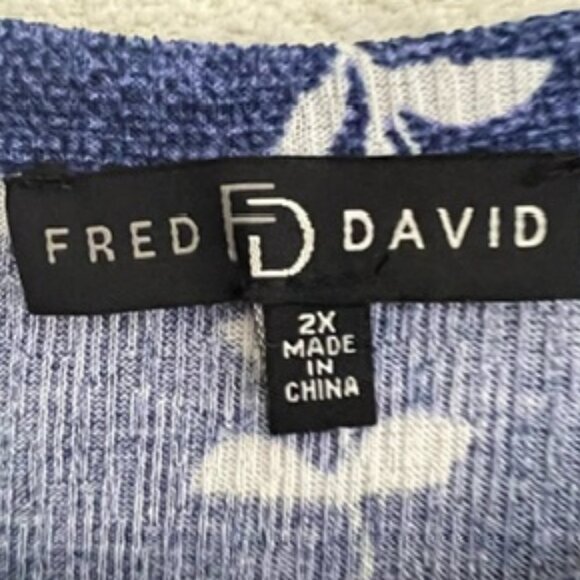 Fred David Womens Cold Shoulder Tunic Plus Size 2X - Picture 2 of 6